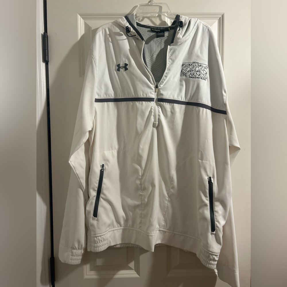 Under Armour White Preakness Pullover Jacket
